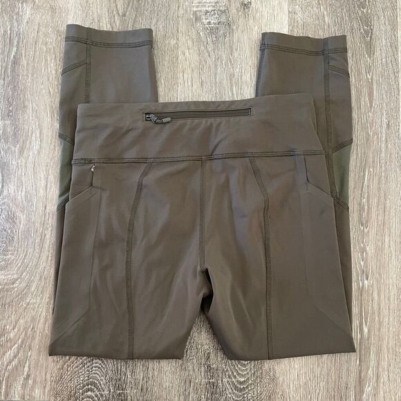 Lululemon Pace Rival Crop Legging Dark Olive - Size: 4 - Picture 11 of 12